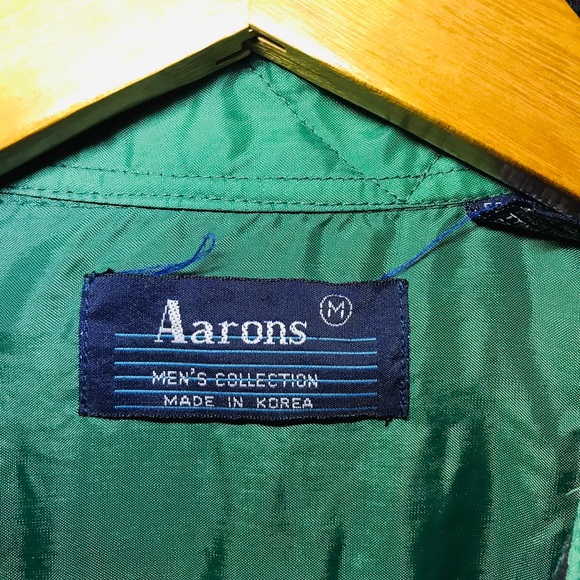 Vintage Aarons Green Maroon Plaid Flannel Shirt - Picture 4 of 5